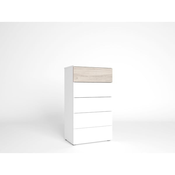 Valge kõrge kapp tammepuust 62x111 cm Sahara - Marckeric-image-2