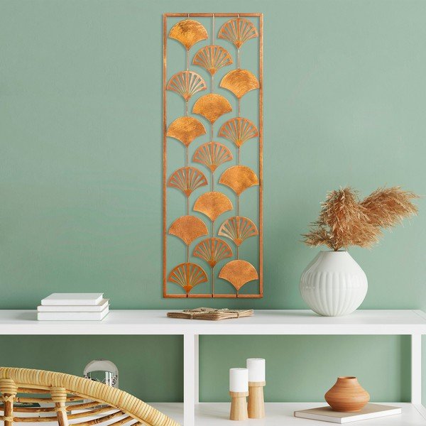 Metallist seinakaunistus 32x90 cm Gingko - Wallity-image-2
