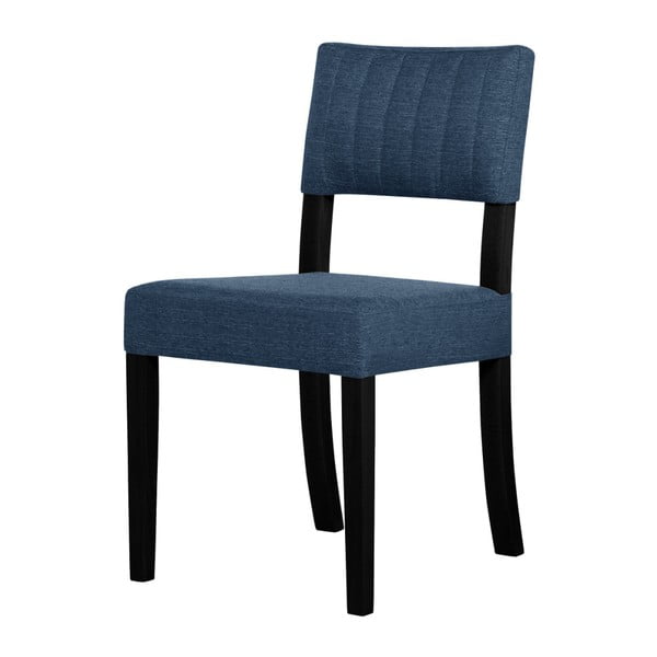 Denimově modrá židle s černými nohami Ted Lapidus Maison Néroli
