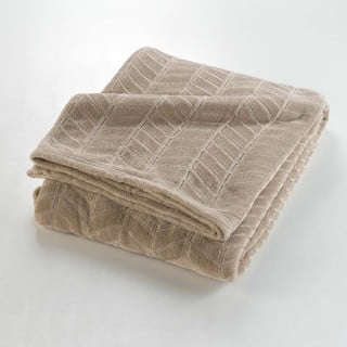 Helepruun mikroflanellist voodikate 180x220 cm Arya - douceur d'intérieur