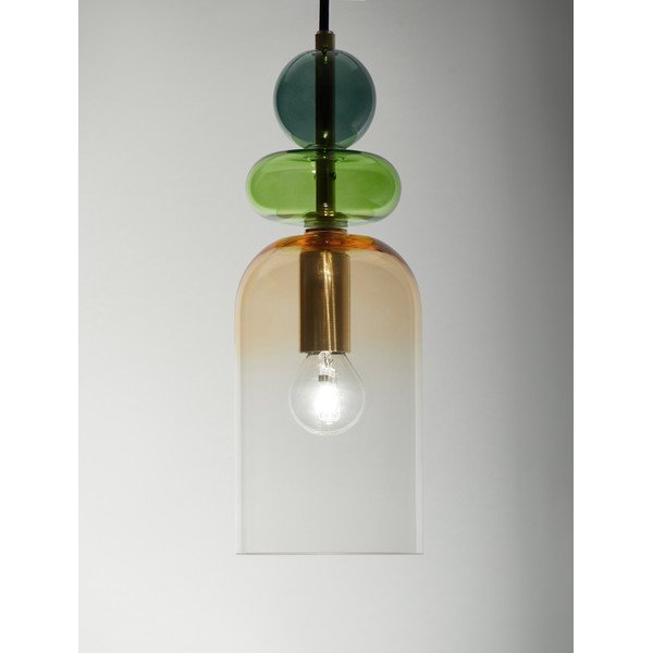 Kuldse värvi klaasist ripplamp, läbimõõduga 11 cm Murano - Nova Luce-image-2