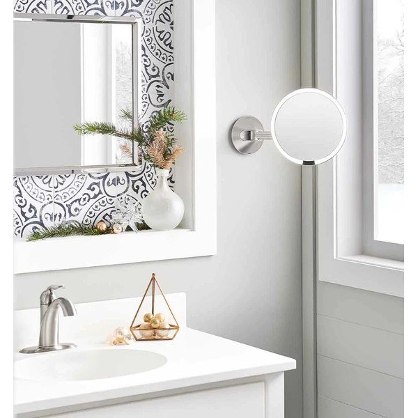 Valgustusega kosmeetikapeegel, suurendav ø 12 cm Travel – simplehuman-image-4