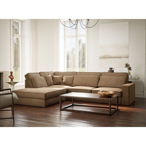 Helepruun šenill-nurgadiivan (vasak nurk/L-kujuline) Kirou - Maison de Rêve-image-1