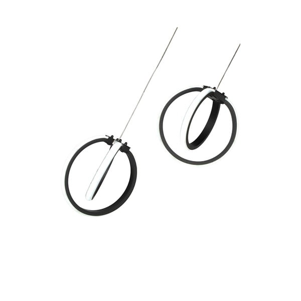 Must metallist LED rippvalgusti ø 20 cm Sezen - Squid Lighting-image-3