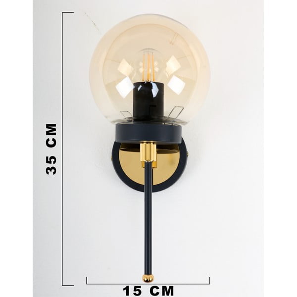 Kuldne-must seinavalgusti ø 15 cm Tokyo - Squid Lighting-image-3