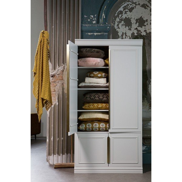 Helehall männipuidust hingedega ustega riidekapp 110x215 cm Organize - WOOOD-image-3