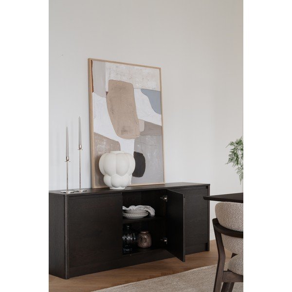 Tumeda naturaalse tammepuust kummut 180x70x40 cm Melstone - Rowico-image-3