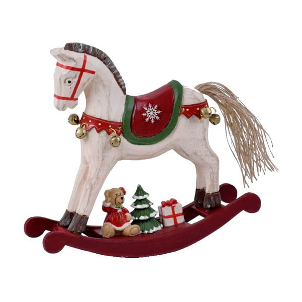 Dekorace ze dřeva ve tvaru houpacího koně Ego Dekor Ponny, výška 19,5 cm