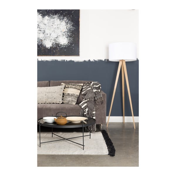 Valge põrandavalgusti Tripod Wood, ø 50 cm - Zuiver-image-2