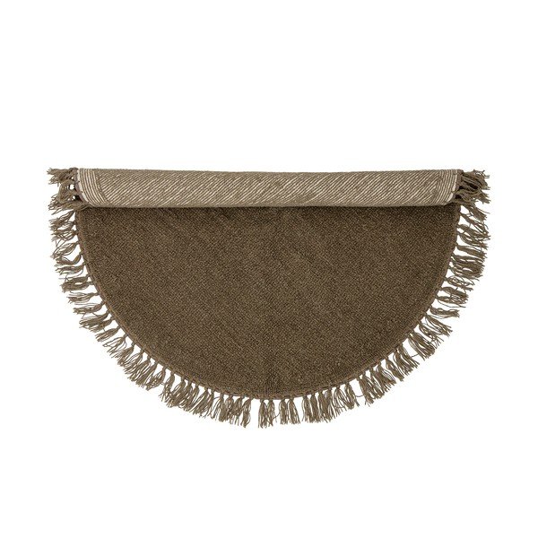 Pruun villane ümmargune vaip ø 110 cm Lenea - Bloomingville-image-2