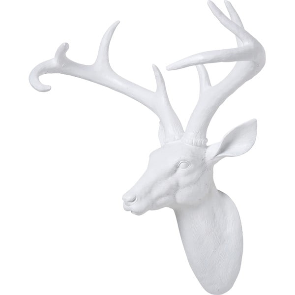 Bílá dekorativní busta ve tvaru jelena Kare Design Deer, 40 x 45 cm-image-2