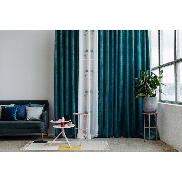 Valge-sinine kardin 140x260 cm Elba - Mendola Fabrics-image-4