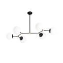 Must rippvalgusti 6 pirnile Damar Horizontal - Opviq lights