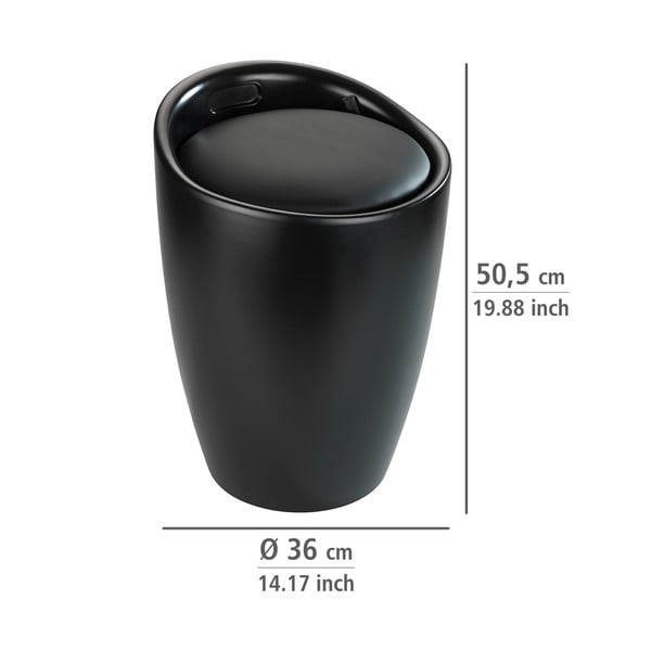 Must vannitoajälg koos eemaldatava pesukorviga Candy - Wenko-image-2