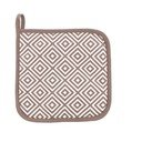 2 pruunist puuvillasest potikinnastest valmistatud komplekt Hexagon Tetris Geo - Tiseco Home Studio