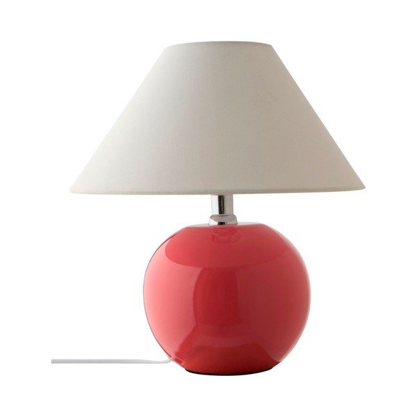 Roosa/kreemikas keraamiline laualamp (kõrgus 29 cm) Karamell - Jotex