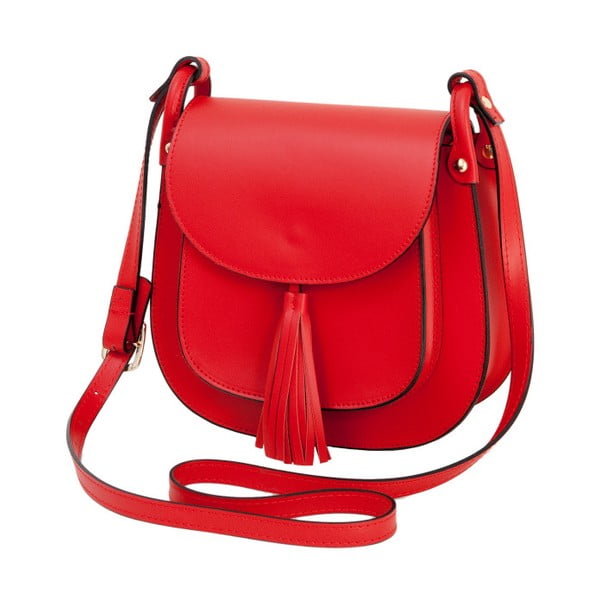 Červená kabelka z pravé kůže Andrea Cardone Matila