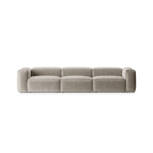 Beež velvetdiivan 364 cm Bergamo – Cosmopolitan Design