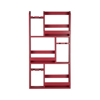 Punane kummipuidust seinale kinnitatav veiniriiul, pudelite arv 12, 80x120x10 cm Myron - Dutchbone