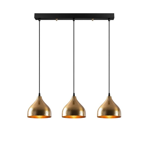 Must-kuldne rippvalgusti metallist varjuga Tattoo - Opviq lights-image-2