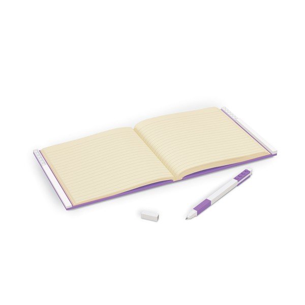 Lilla ruudukujuline märkmik geelpliiatsiga , 15,9 x 15,9 cm - LEGO®-image-1