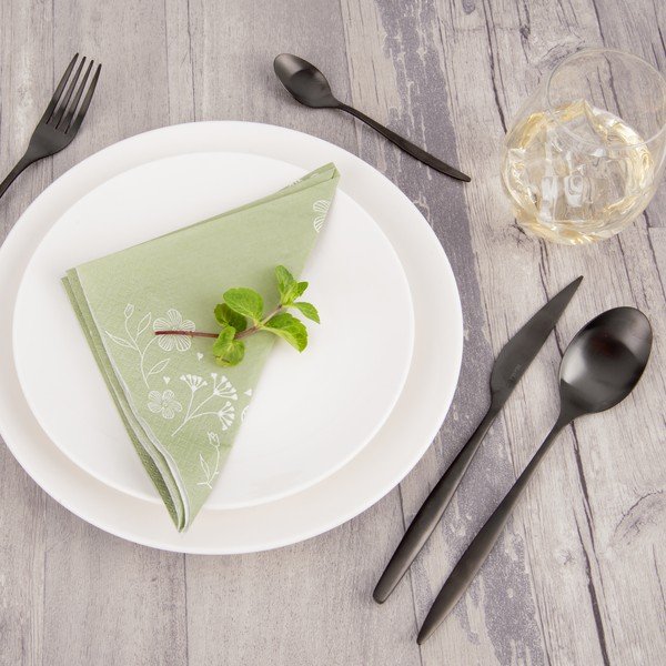 Mustad roostevabast terasest söögiriistad 24 tk - Orion-image-1