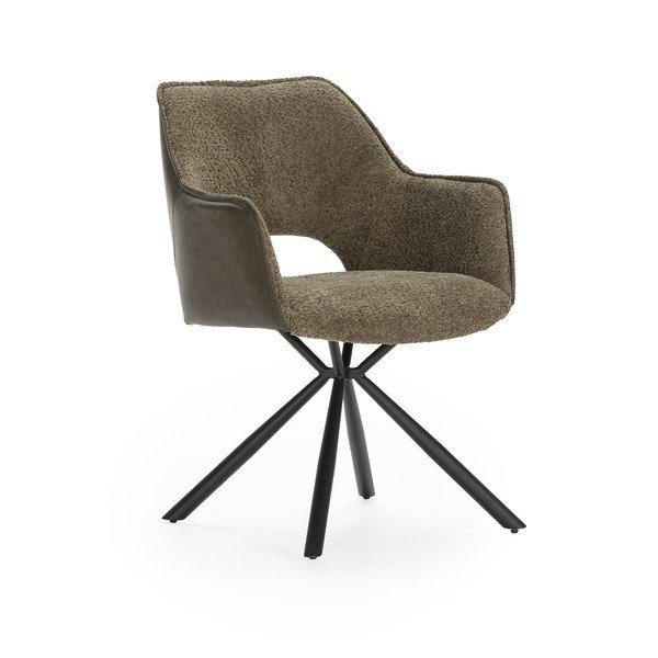 Rohelised polsterdatud söögitoolid käetugedega 2 tk komplektis Mariel - Marckeric