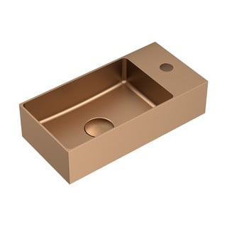 Vasevärvi väike vannitoa valamu  roostevaba teras 36,5x18 cm Aurum – Sapho