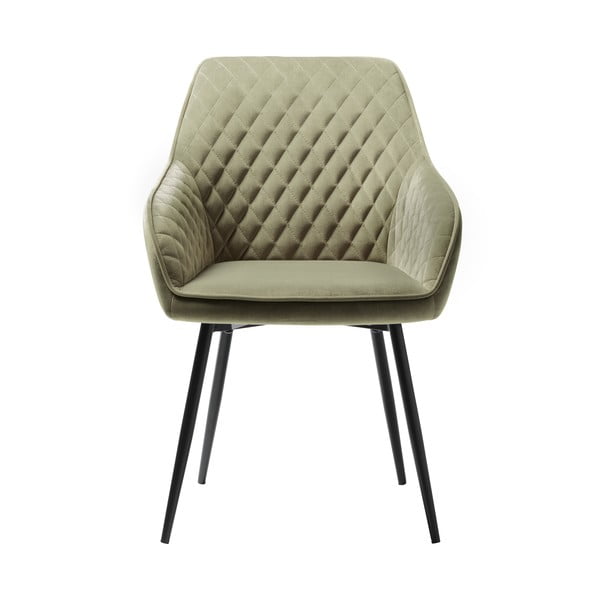 Khaki värvi sametist söögitool Milton - Unique Furniture-image-1