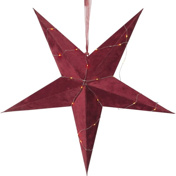 Punane jõuluvalgusti, ø 60 cm Velvet - Star Trading