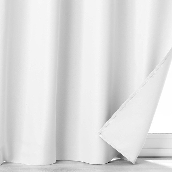 Valge mikrokiududest pimendav kardin 140x260 cm Obscure - douceur d'intérieur-image-3