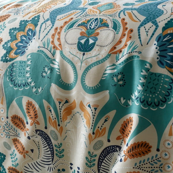 Puuvillane voodipesu 200x200 cm Carnival Animals - Pineapple Elephant-image-4