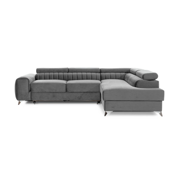 Hall sametist lahtikäiv/sahtliga nurgadiivan (parem nurk/L-kujuline) Laurence – ELTAP