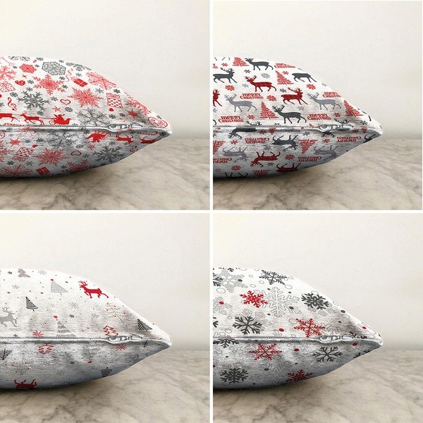 4 tšenillist padjakatete komplekt Põhjamaade jõulud, 55 x 55 cm - Minimalist Cushion Covers-image-1