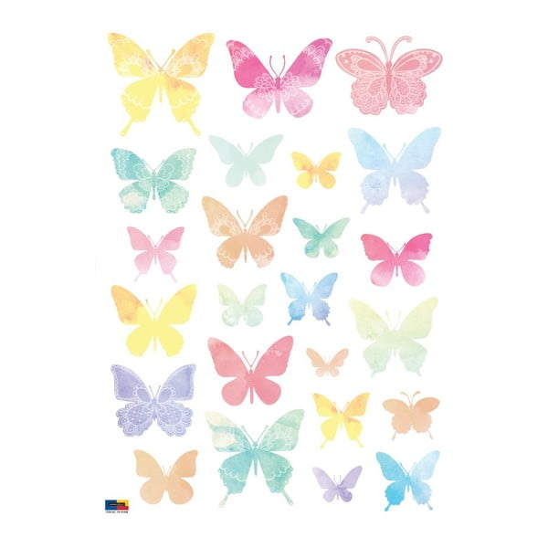 24 kunstiliste liblikate kleebise komplekt - Ambiance-image-2