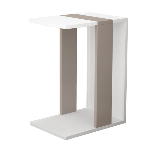 Bílo-hnědý příruční stolek Zetti White Light Mocha