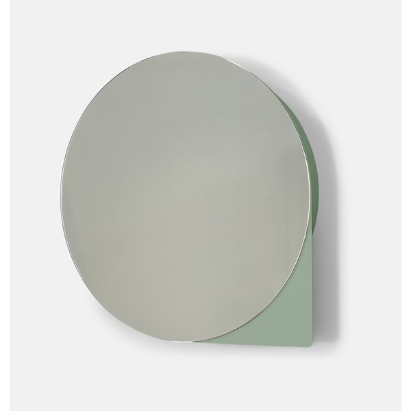 Roheline-hall metallist rippuv vannitoakapp koos peegliga 35x35 cm Sonnet - Spinder Design-image-1