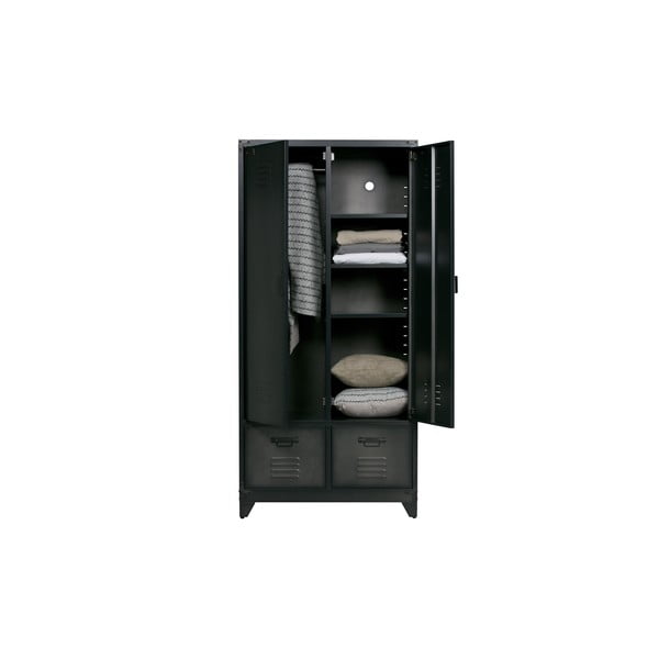 Must metallist riidekapp 90x190 cm - vtwonen-image-3