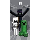 Hall puuvillane laste rätik 70x140 cm Minecraft "Mob Attack" - Jerry Fabrics