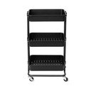 Mustast plastist liikuv riiul 43x36 cm Grena - Compactor