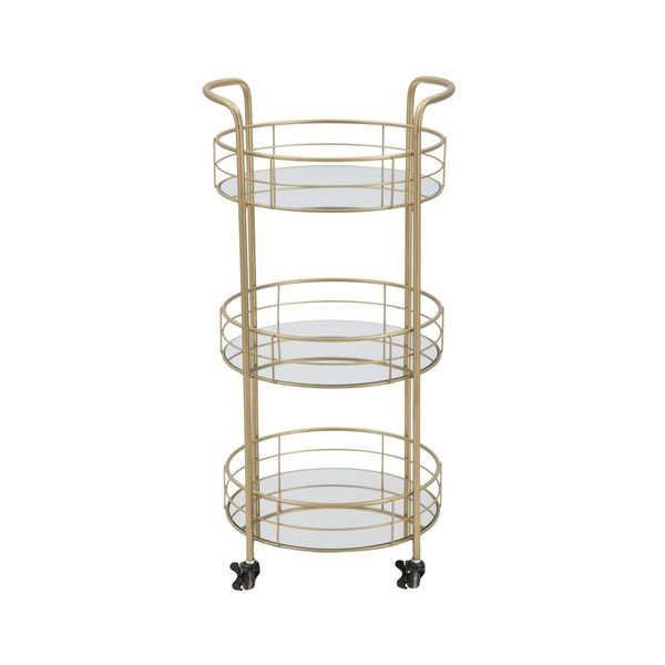 3-tasandiline serveerimisvanker kuldse Ronda disainiga Carrello - Mauro Ferretti-image-2