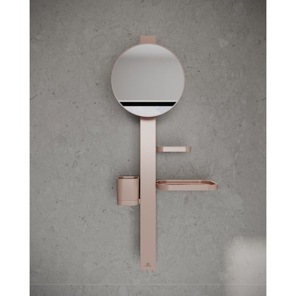 Seinapeegel riiuli ja riidepuuga ø 20,5 cm ALU+ – Ideal Standard-image-1