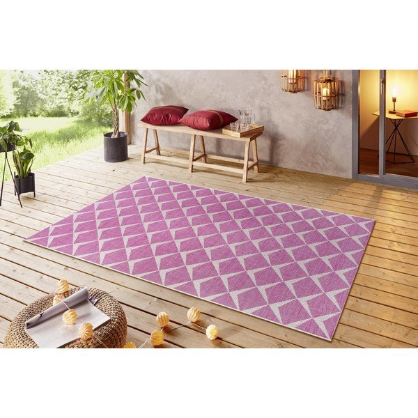 Roosa ja beež õuevaip , 70 x 140 cm Escala - NORTHRUGS-image-1