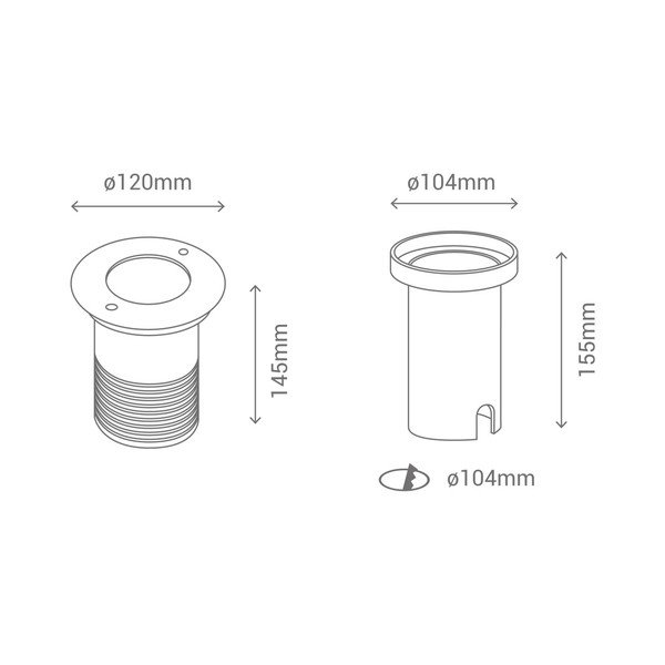 Välitingimustes kasutatav kohtvalgusti Cobground, ø 12 cm - SULION-image-2