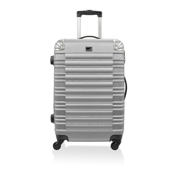 Cestovní kufr ve stříbrné barvě na kolečkách BlueStar Lima, 60 l
