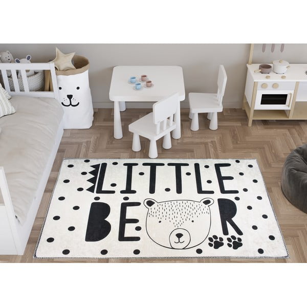 Must-valge pestav laste vaip 160x230 cm Little Bear - Vitaus-image-1