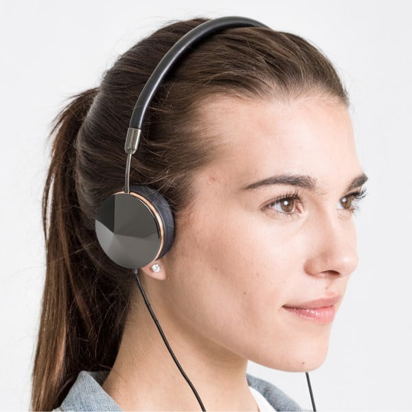 Černá sluchátka s detaily ve zlaté barvě Frends Taylor Layla-image-1