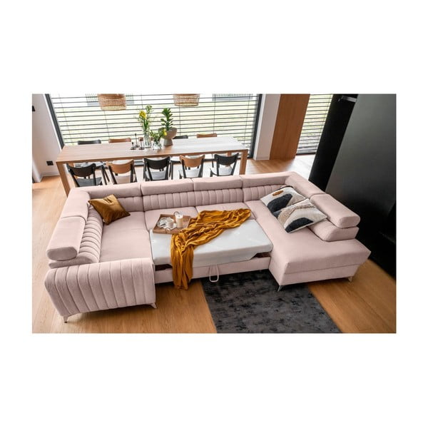 Roosa lahtikäiv/sahtliga nurgadiivan (parem nurk/U-kujuline) Louis – ELTAP-image-3