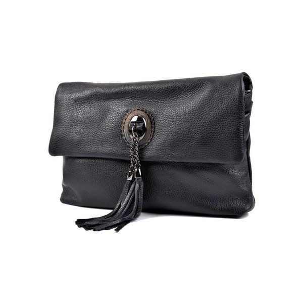 Černá kožená kabelka crossbody Roberta M Elisa-image-1