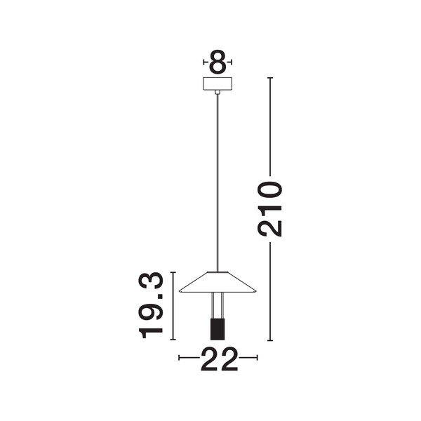 Matt must alumiiniumist LED-rippvalgusti akrüülklaasist varjuga, ø 22 cm Anafi - Nova Luce-image-4